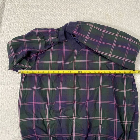 PROQUIP Golf Windbreaker Fully Lined Blue Green Pink Plaid Pullover Mens Large - Picture 4 of 7
